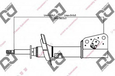 DJ PARTS ds1416gs -  Амортизатор